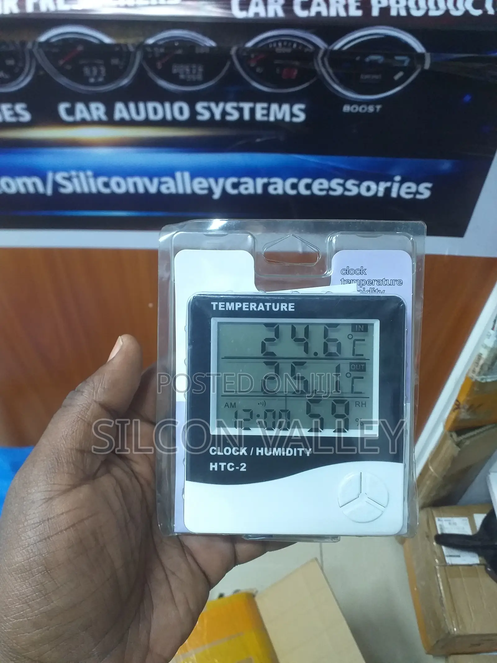 HTC-2 Digital Thermometer Hygrometer With Clock