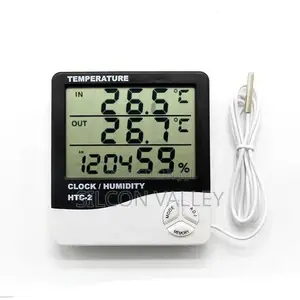 HTC-2 Digital Thermometer Hygrometer With Clock