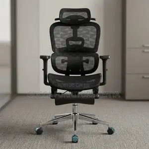Modern Full Mesh Study Chair With Footrest.