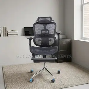 Modern Full Mesh Study Chair With Footrest.