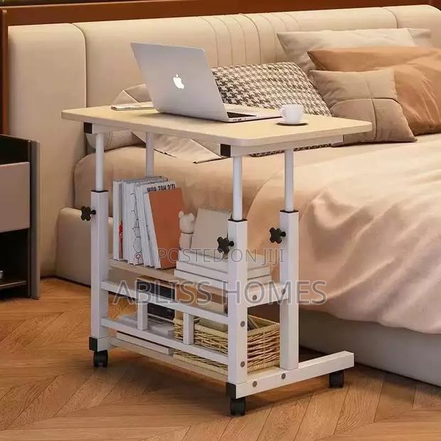 Adjustable Laptop Desk/Table With Storage Shelves - thumbnail 2