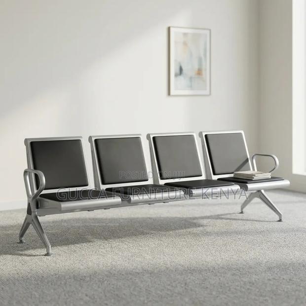 4-Seater Padded Hallway Waiting Bench. - main view