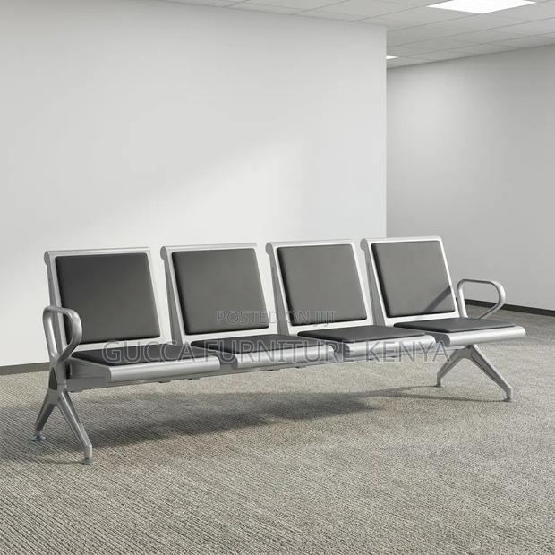 4-Seater Padded Hallway Waiting Bench. - thumbnail 4
