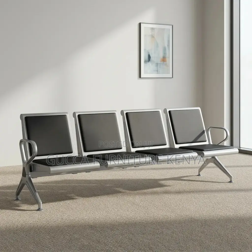 4-Seater Padded Hallway Waiting Bench.