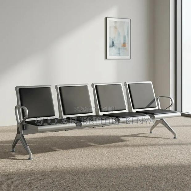4-Seater Padded Hallway Waiting Bench. - thumbnail 3