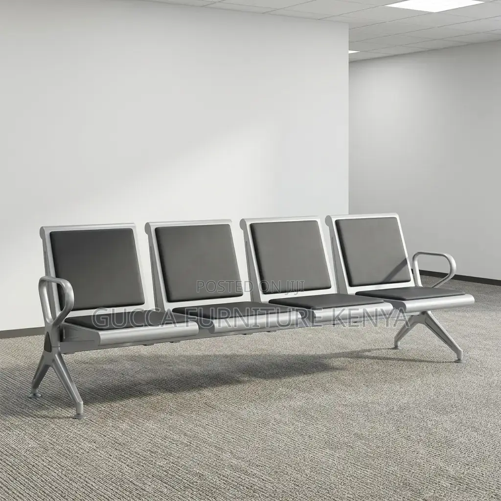 4-Seater Padded Hallway Waiting Bench.