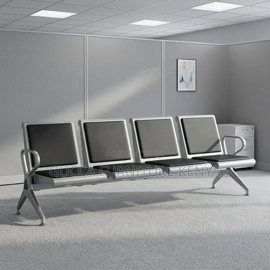 4-Seater Padded Hallway Waiting Bench.