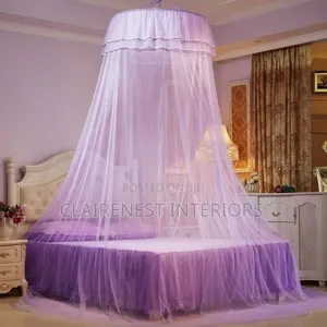 3by 6 , Purple Opened and Closed Round Mosquito Net