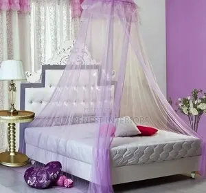 3by 6 , Purple Opened and Closed Round Mosquito Net