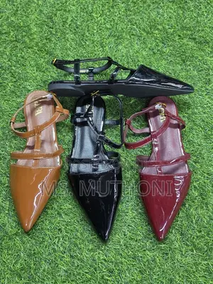 Pointed-Toe Adjustable Slingback Flat Sandals Size 37-42