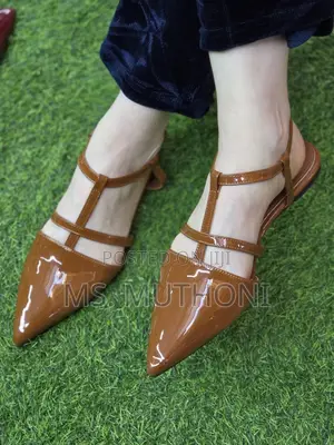Pointed-Toe Adjustable Slingback Flat Sandals Size 37-42