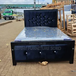 New Arival Navyblue Mocket Bed