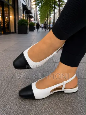 Three Show Slingback Flat Shoes