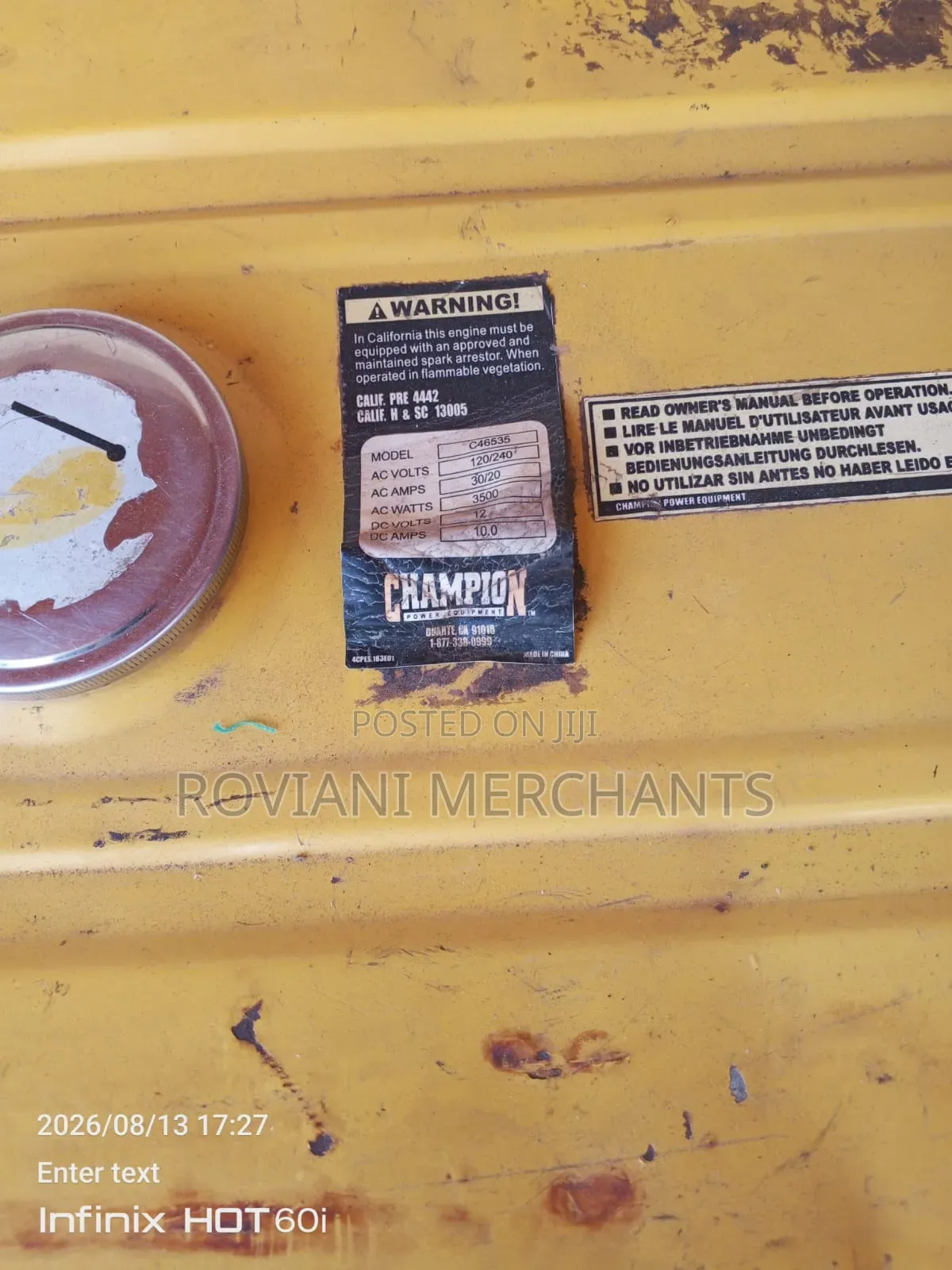 Gasoline Generator 3500 Watts