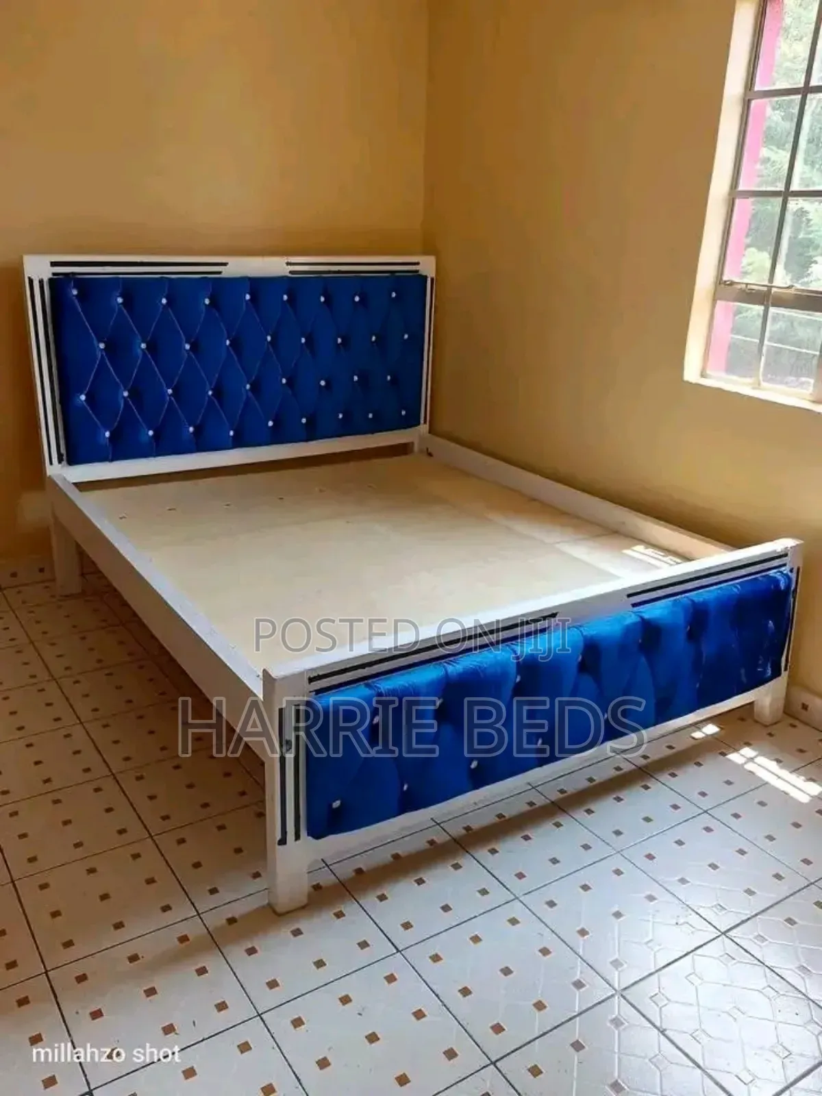 Royal Blue Mocket Bed