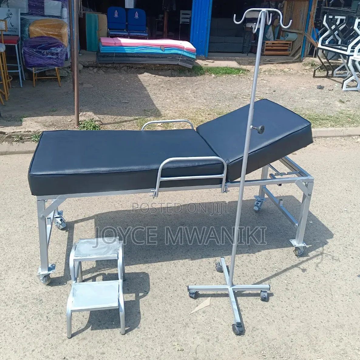Examination Hospital Bed, Drip Stand, Stepper 