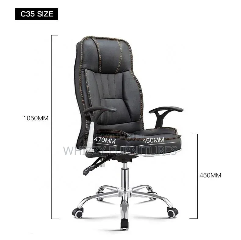 Office Chair:High -Back Elgonomic Modern Leather Chair