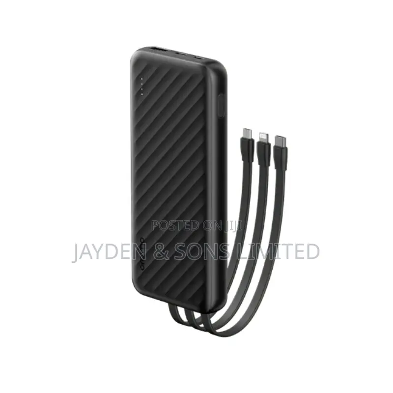 Oraimo 10,000mAh 12W Power Bank With Built-in Cables