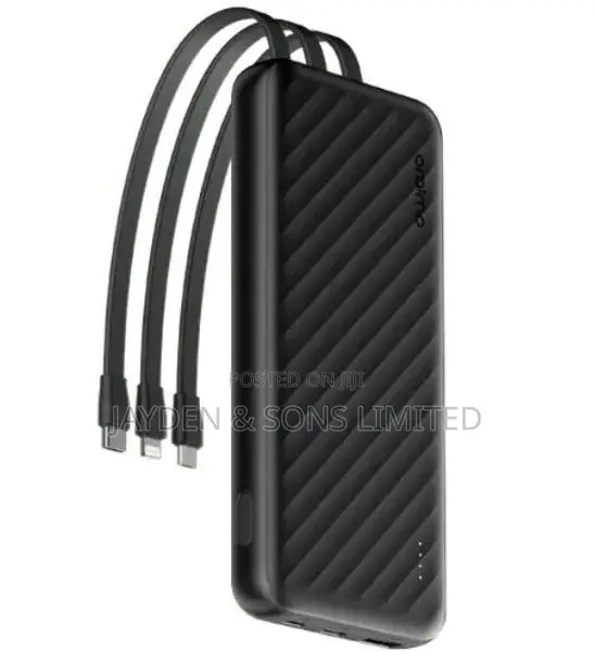Oraimo 10,000mAh 12W Power Bank With Built-in Cables