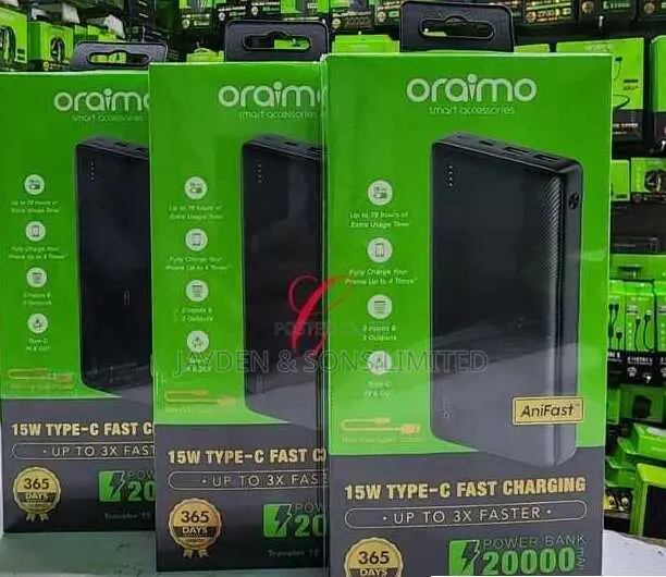 Oraimo 20,000mAh 15W Power Bank