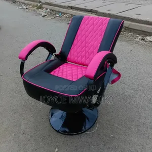 Salon Chair or Finishing Chair, Black and Pink 