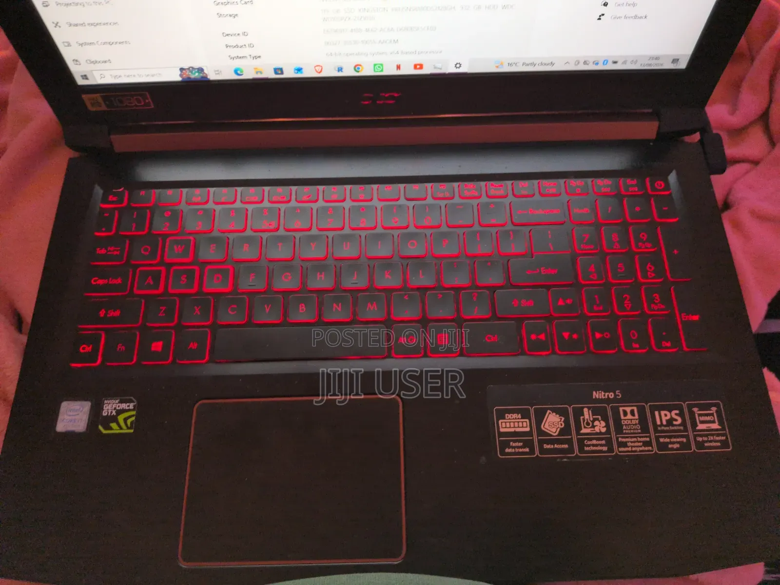 Laptop Acer Nitro 5 8GB Intel Core i7 SSD 1T
