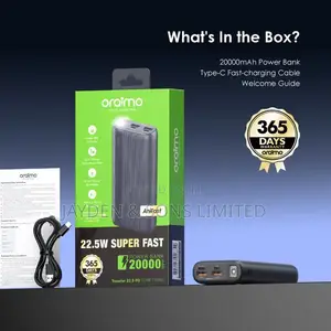 Oraimo 20,000mAh 22.5W Fast Charging Power Bank