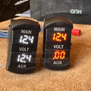 Rocker-Switch-Style Dual Digital Voltmeter