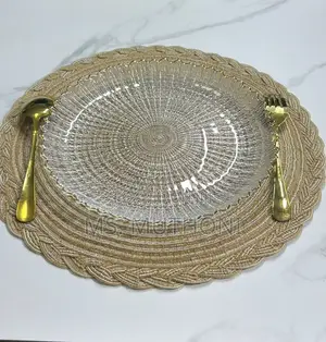 6 PCs High Quality Glass Dinner/ Charger Plates