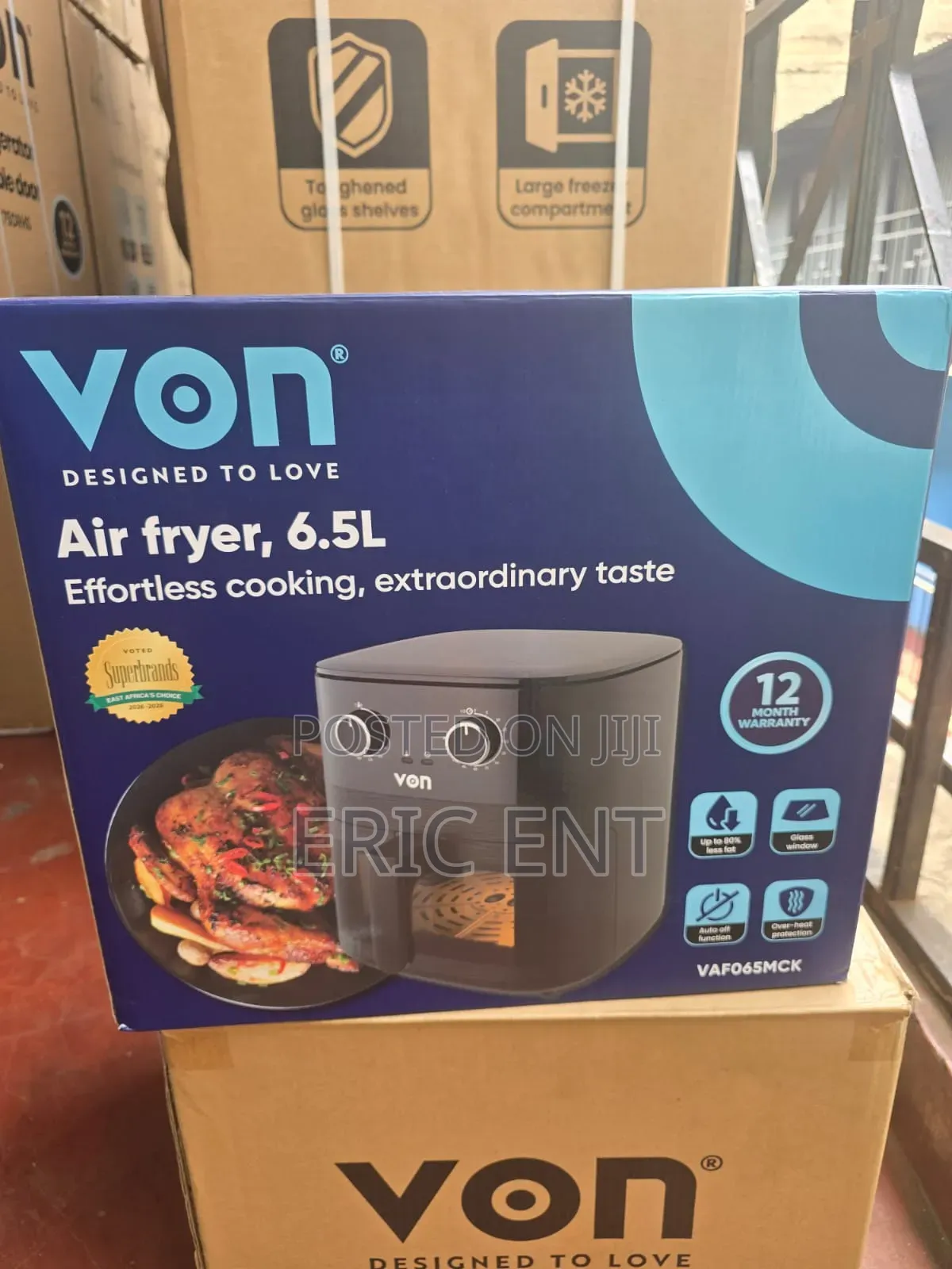 6.5L Airfryer, Rapid Air Circulation With Manual Timer Temperature