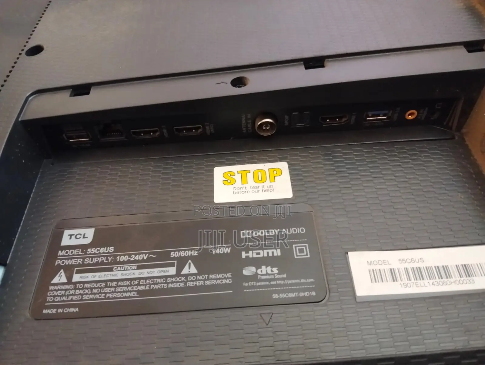 TCL TV 55 Inch Used With Cracked Screen