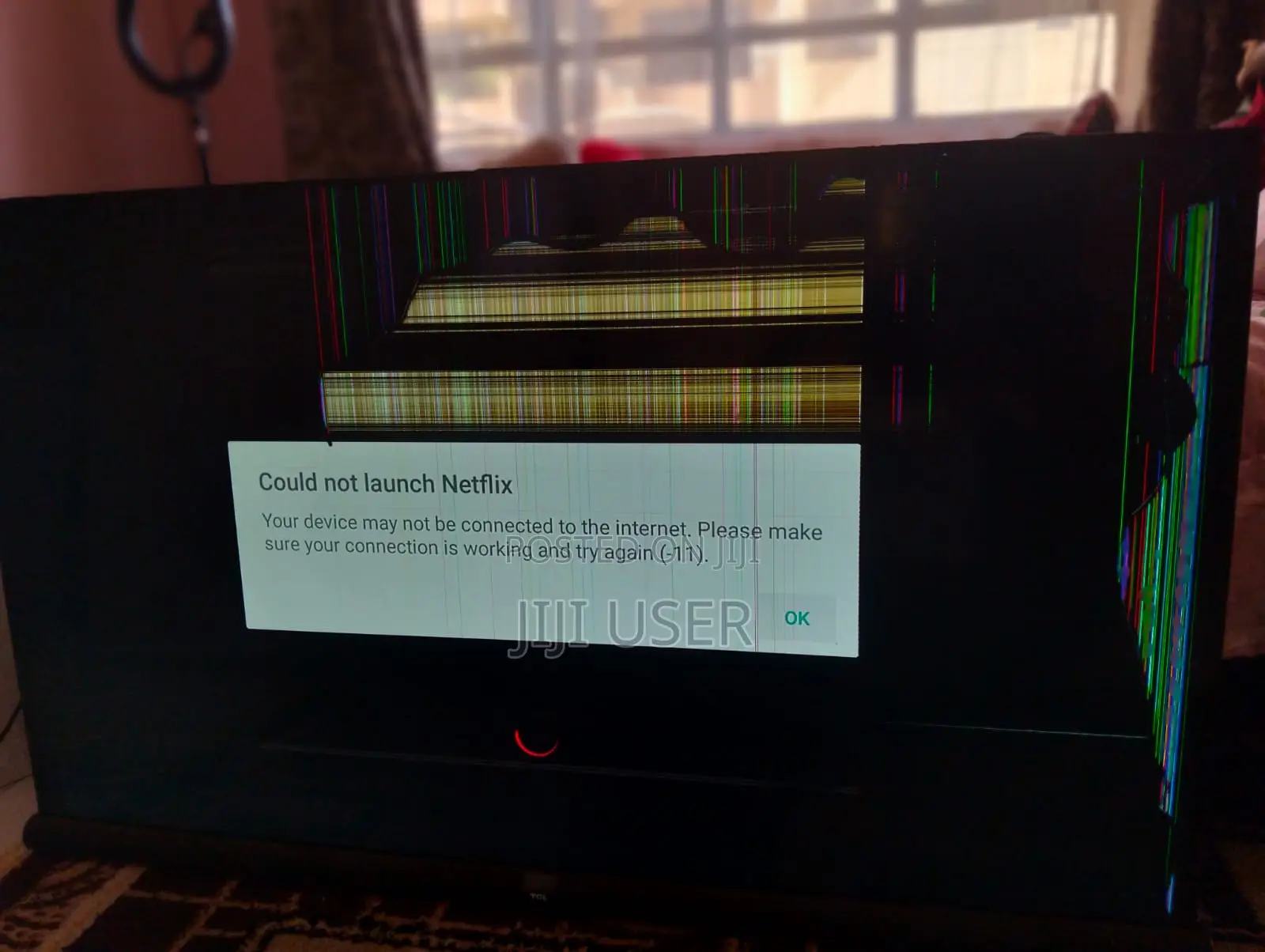 TCL TV 55 Inch Used With Cracked Screen