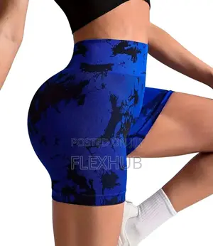 3pcs Assorted Seamless Tie-Dye Biker Shorts Pack (Plain Style)
