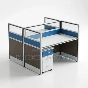 Workstation - 2-Way Office Workstation Desk With Drawer Cabinet