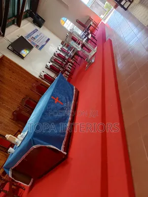 Red Church Floor Carpets Covering the Whole Altar Wall to Wall Rugs