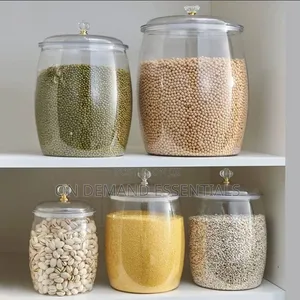 5pc Acrylic Storage Airtight Cereal Containers