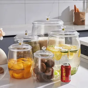 5pc Acrylic Storage Airtight Cereal Containers
