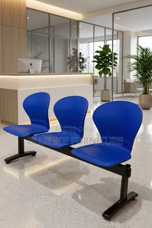Blue Reception Waiting Chair – Heavy Duty 3 Seater