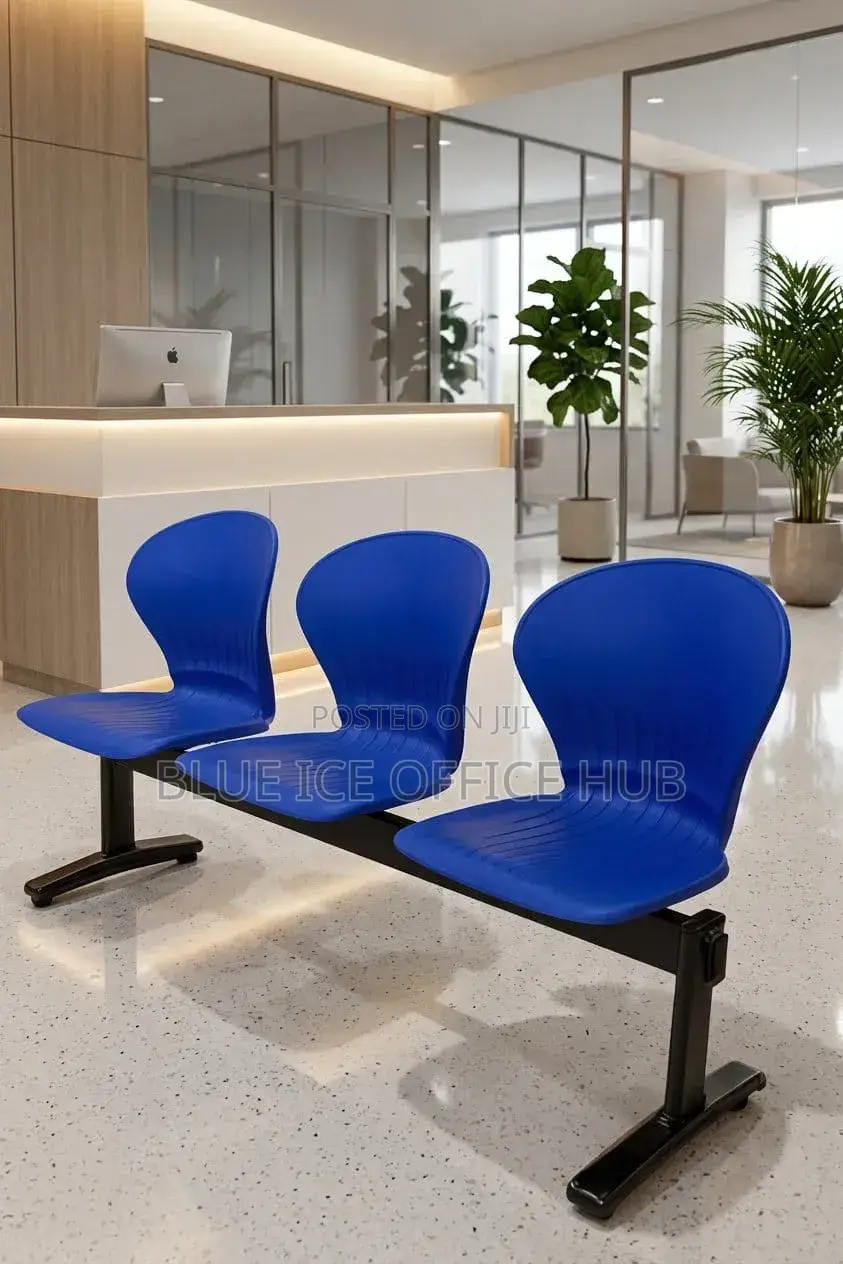 Blue Reception Waiting Chair – Heavy Duty 3 Seater