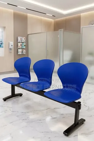 Blue Reception Waiting Chair – Heavy Duty 3 Seater