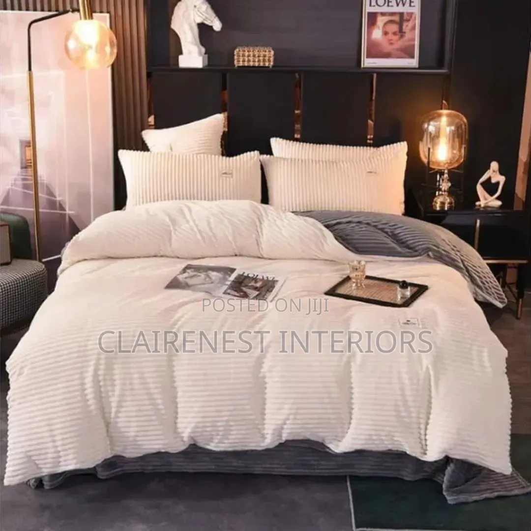 Make Your Bedroom Feel Extra Special With White and Blue Velvet Duvets