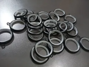 Smooth Black Drapery Rings