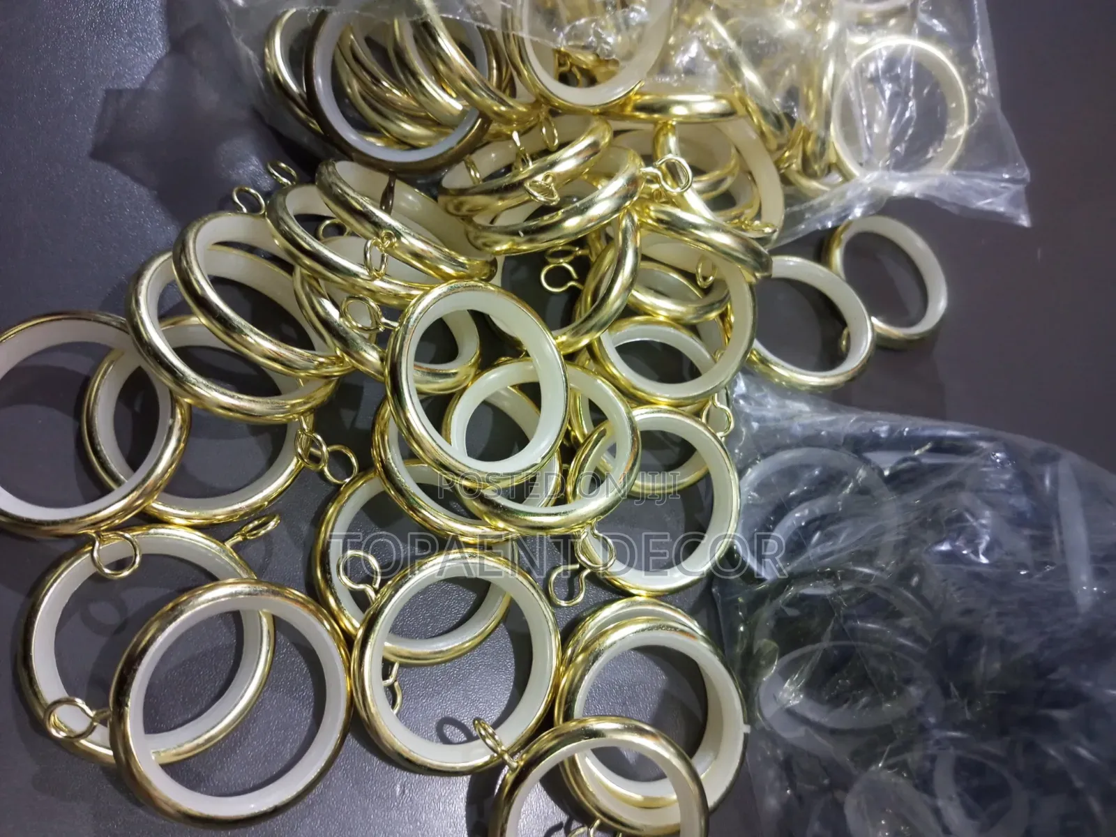 Gold Strong Drapery Rings