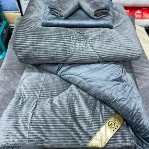 Comfort Worth Sleeping on Navy Blue and Grey Velvet
