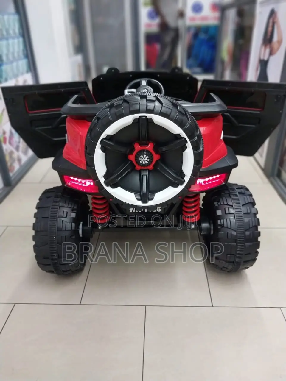 Jumbo Heavy Duty 4x4 Red Kids Ride-on Jeep (Model WN-1166).