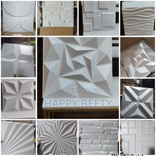 White PVC 3d Wallpanel - main view