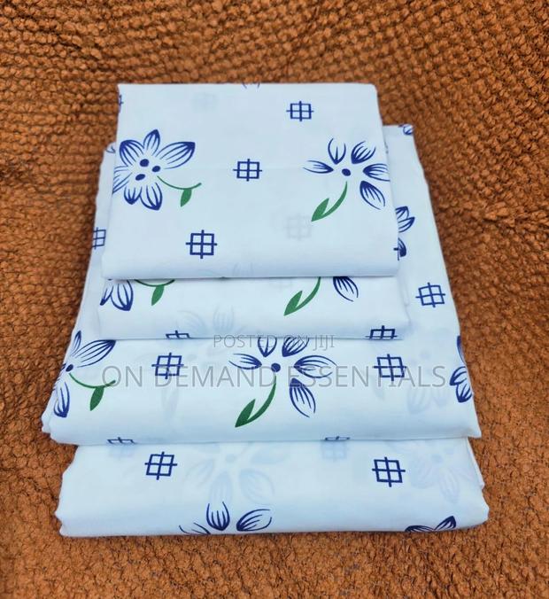 (4pcs) Both Printed Cotton Bedsheets - main view