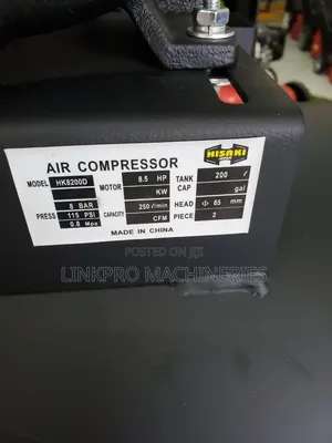 200 Litres Hisaki Diesel Air Compressor With 8.5hp Engine