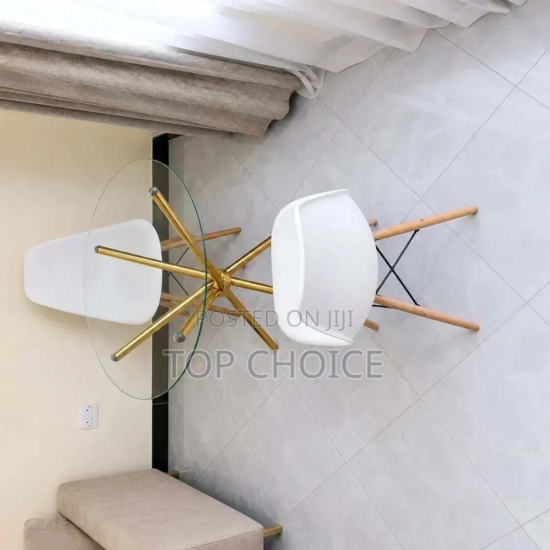 Balcony Glass Round Table and Chairs Set