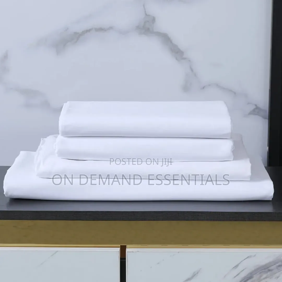 Cotton White Plain Bedsheets
